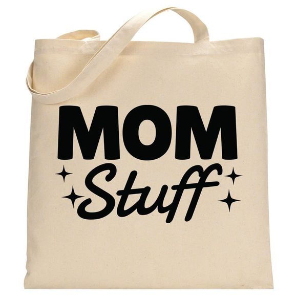 Mom Stuff Funny Canvas Tote Bag New Mommy Gifts Everyday Bags Tote O_O - Picture 1 of 5
